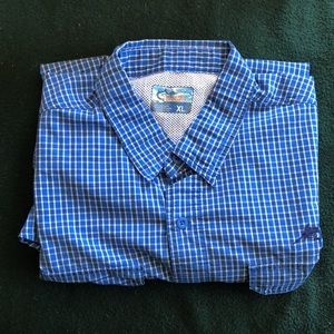World Wide Sportsman Ultimate Angler Blue Plaid Long-Sleeve Shirt for Men XL